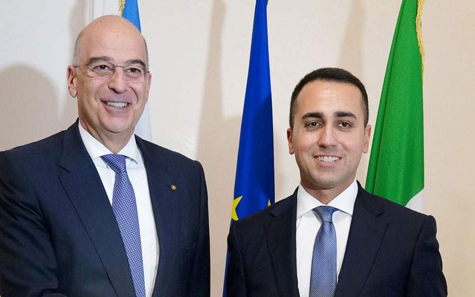 Τηλεφωνική επικοινωνία Δένδια με Ιταλό ΥΠΕΞ